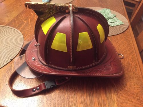 Leather Fire Helmet 2017 N5A New Yorker Natural Never Worn.