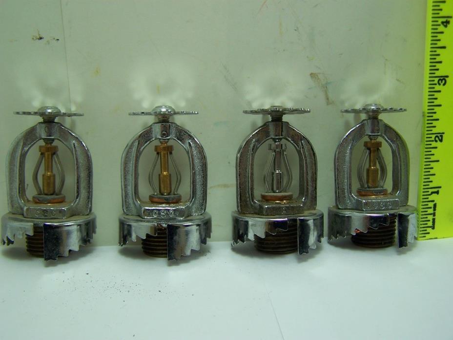 Lot of  4 Vintage SSP-1-78 Brass Fire Sprinkler Heads Steampunk