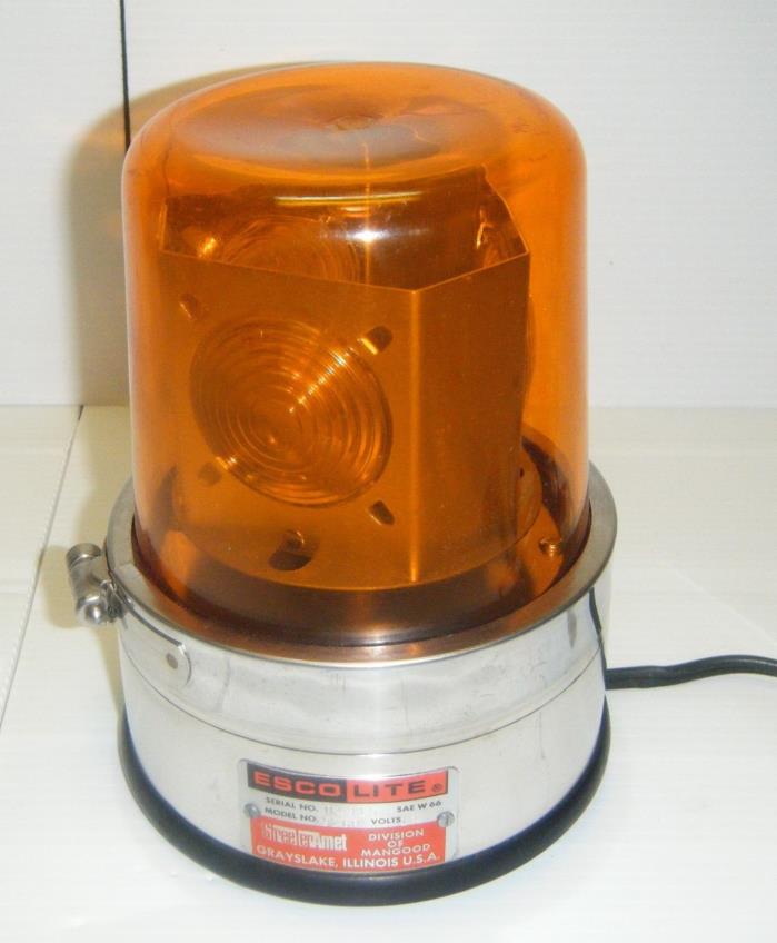 Vintage Esco LiteYellow Amber 12V Beacon style  Warning Light