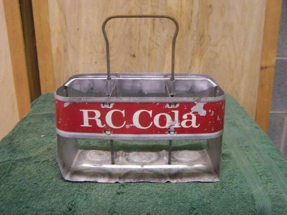 Vintage Royal Crown RC Cola Aluminum Metal 6 Pack Bottle Carrier