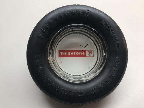 Vintage Firestone Steel Belted Radial 721 Tire Ashtray Shop Advertising Man Cave
