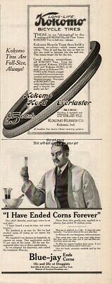 1916 Kokomo Rubber Co Indiana/IN Kord Everlaster Bicycle Tires Vintage Print Ad