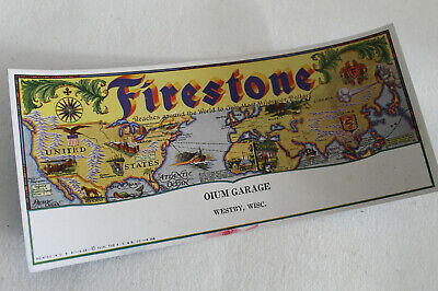 Vintage 1929 Firestone Tires Advertising Ink Blotter Oium Garage Westby WI