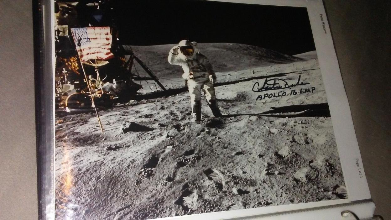 Astronaut Charles Duke Apollo 16 Moonwalker Autograph Signed
