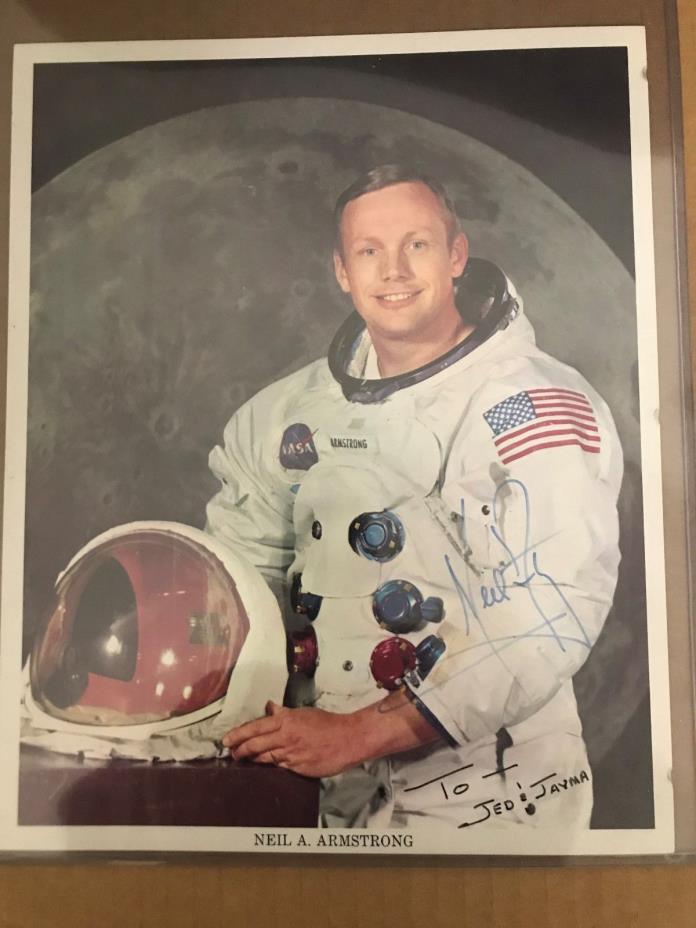 Neil Armstrong signed photo DNA/PSA Authenticated