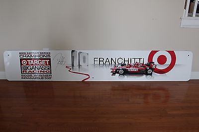 Dario Franchitti Signed IRL Indy 500 Gasoline Alley Garage Sign Target Ganassi