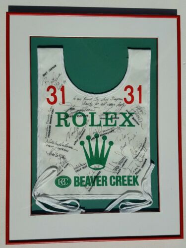Celebrity Signed Beaver Creek Rolex Ski Racing Bib #31 Franz Bart Justine Nadia