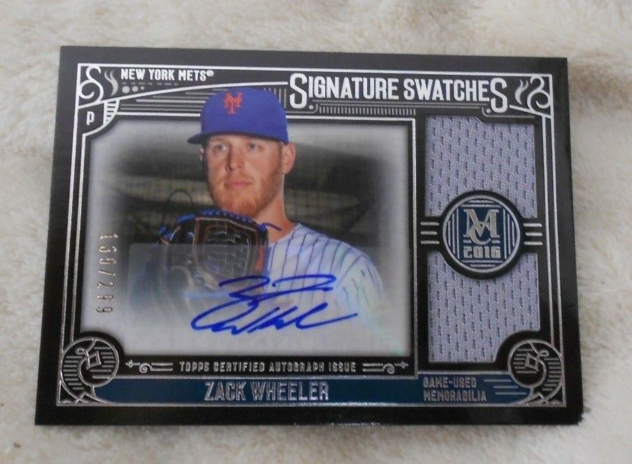 Zack Wheeler 2016 Topps Museum AUTOGRAPH AUTO Dual JERSEY 139/299 Mets