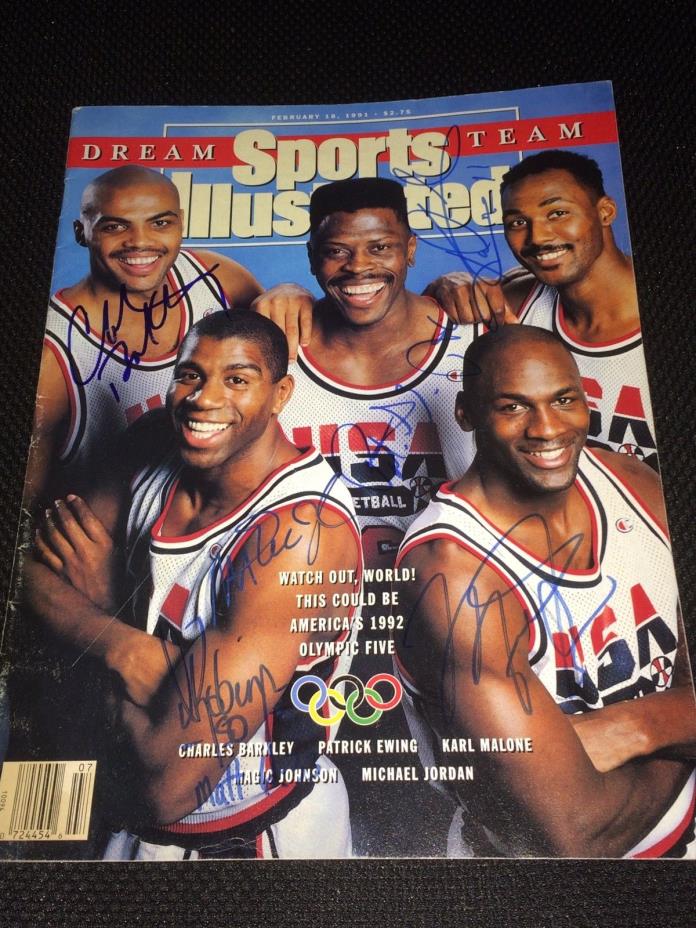 MICHAEL JORDAN Signed Sports Illustrated 1991 USA Dream Team and more Auto LOA