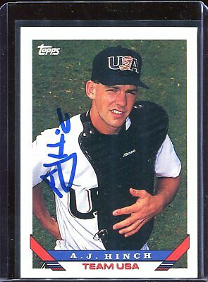 AJ Hinch 1993 Topps Traded Rookie Astros Signed Card Authentic Autograph Auto