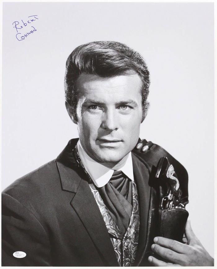 Robert Conrad “The Wild  Wild West “ Signed  LE 16x20 B&W Photo (JSA)