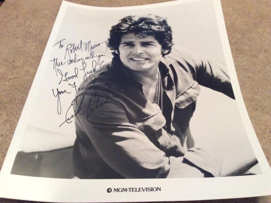 ERIK ESTRADA B&W Signed Photo - CHIPS