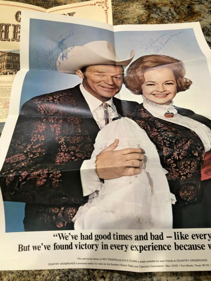 Roy Rogers & Dale Evans signed autograph Poster