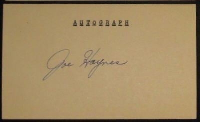 Joe Haynes signed card - White Sox Senators - debut 1939