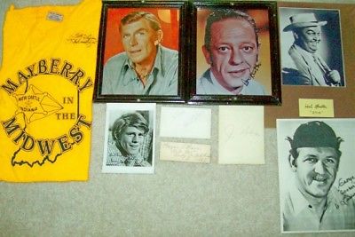 Rare ORIGINAL Hand-Signed Autographs of the Stars of The Andy Griffith Show!