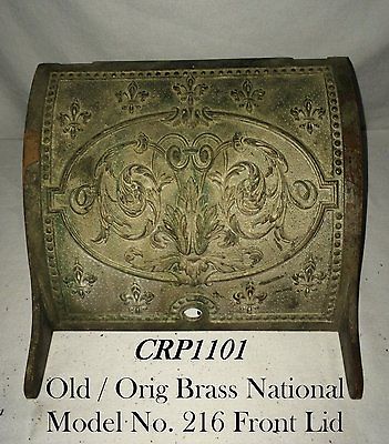 OLD Sm RARE Mdl. No.  216 Brass National Candy Store Cash Register FRONT LID