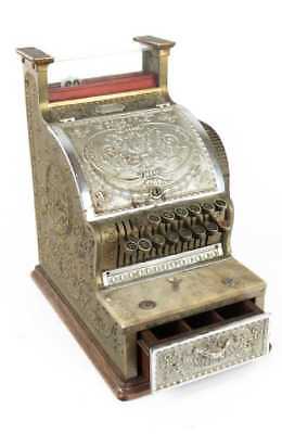 Old / Original Nickel-Plated Brass Mdl 317 National Candy Store Cash Register