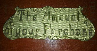 EXTREMELY RARE Factory OLD Ornate Brass Nat'l. Cash Register 