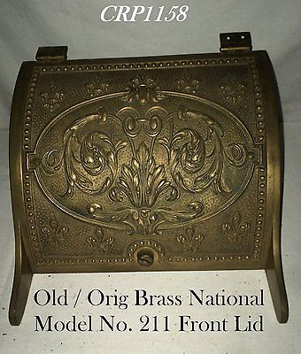 OLD Sm RARE Mdl. No.  211 Brass National Candy Store Cash Register FRONT LID