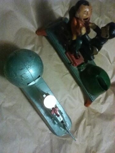2 Vintage Mechanical Cast Iron Banks~Dentist Pulling Tooth~Space Shuttle