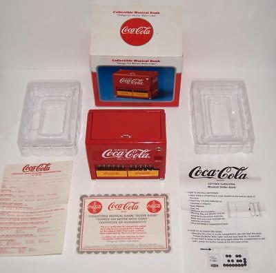 Coca-Cola Bottle Slider Cooler MUSICAL Coin Bank Plays COKE Jingle 1997 Enesco