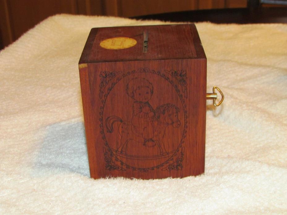 Wood Bank and music box