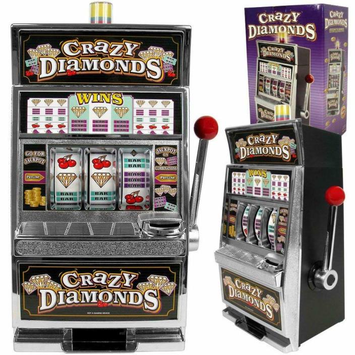 Trademark Global Crazy Diamonds Slot Machine Bank