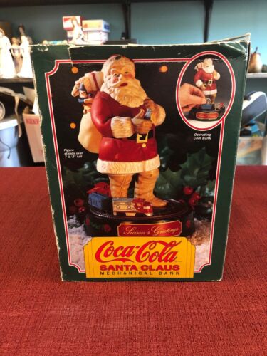Coca Cola Santa Claus Mechanical Ertl Bank 1st in the Series Moving Train. Mint!