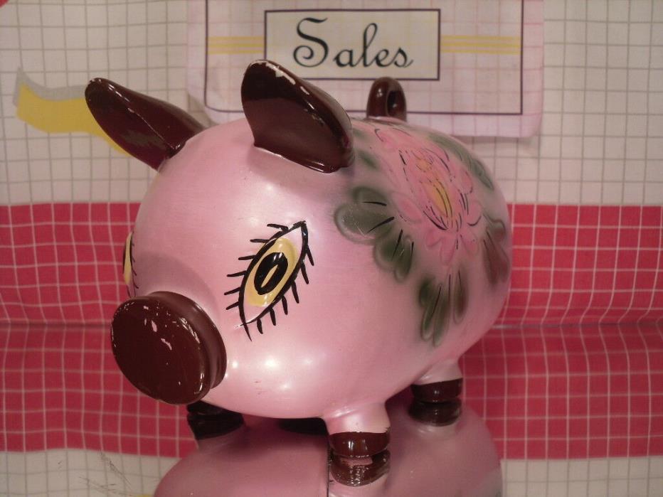 Pink Ceramic Piggy Bank - Japan