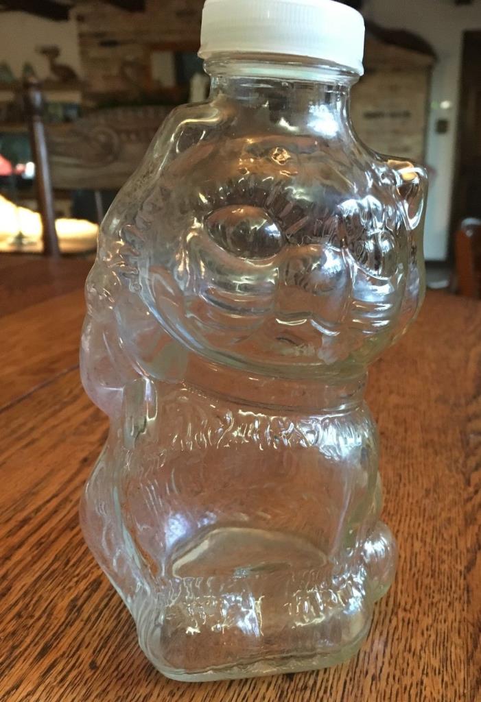 Cat Glass Jar Bank Bottle Vintage Grapette 7