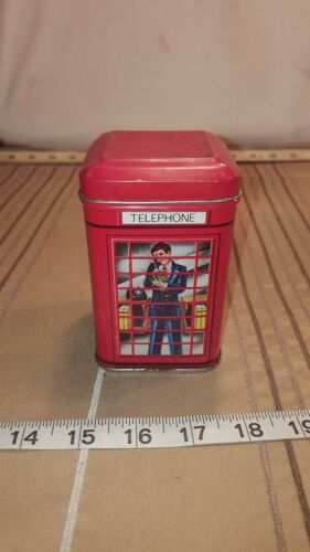 Collectible Tin Telephone Booth Coin Bank