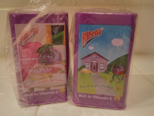 Two Vintage Plastic Ribena Coin Banks Collector's Item New