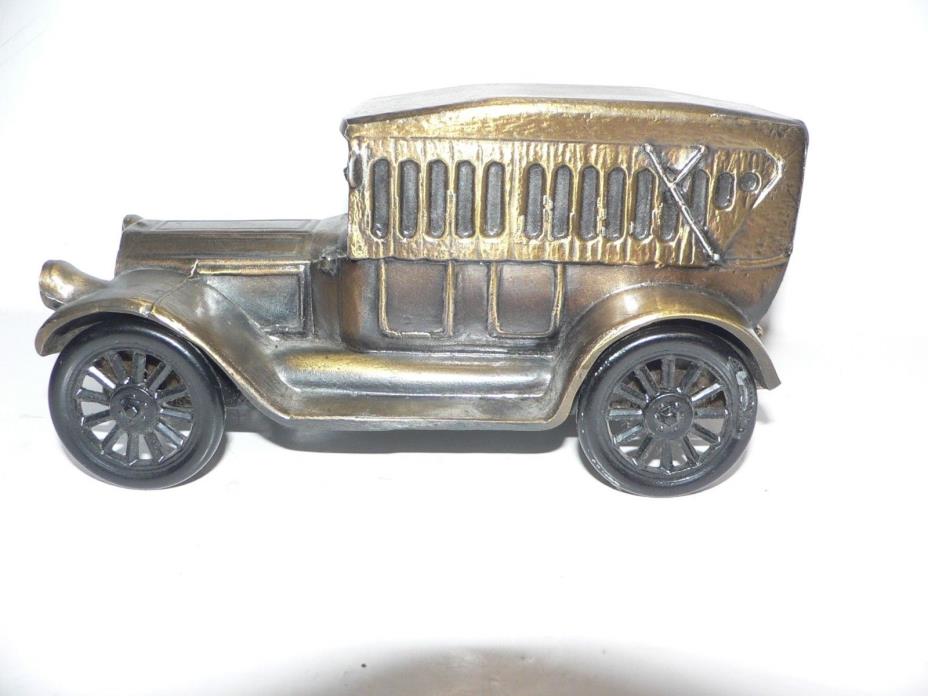 Vintage 1915 Ford Omnibuss  Banthrico Antique Auto Coin Bank in Original Box.