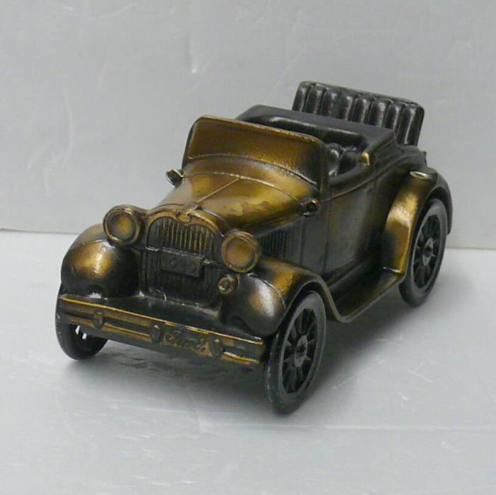 VINTAGE BANTHICO METAL CAR BANK >1929 MODEL A FORD  >