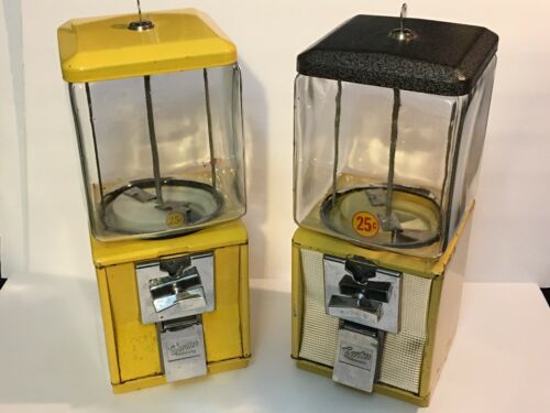 Vintage Curtis 25¢ Gumball Candy/Peanut Vending Machines (Lot of 2)