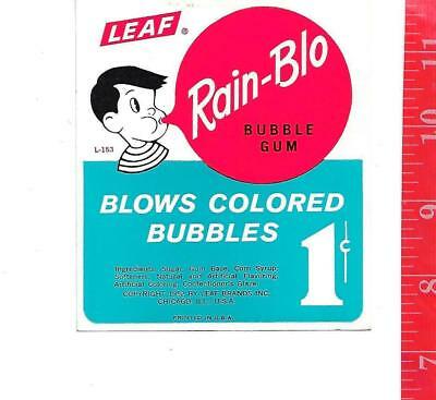 Vintage vending machine display 1c Leaf Rain Blo bubble gum card FREE SHIPPING