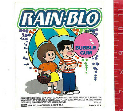 Vintage vending machine display Leaf Rain-Blo Bubble Gum card