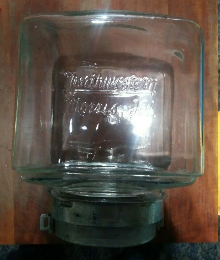 used Embossed Glass Globe for Northwestern 49 Glass globe with bezel