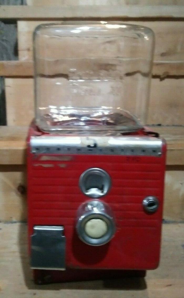 Northwestern 49 Vending machine Nut & Candy, no gumball. restore or parts (dime)