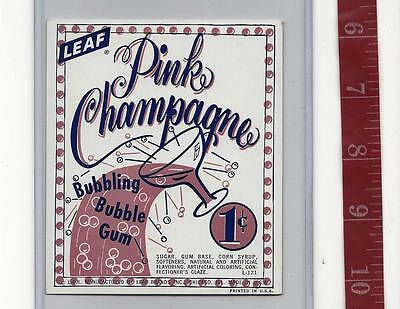 Vintage vending machine display 1c LEAF Pink Champagne gum card FREE SHIPPING