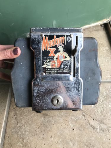 Vintage Madam X Fortune Teller Napkin Dispenser 1950s Coin Op One Cent