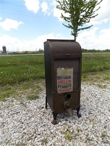 Coffee Bean Dispenser Brass Display Case Vintage Peanut Vending Machine Cabinet