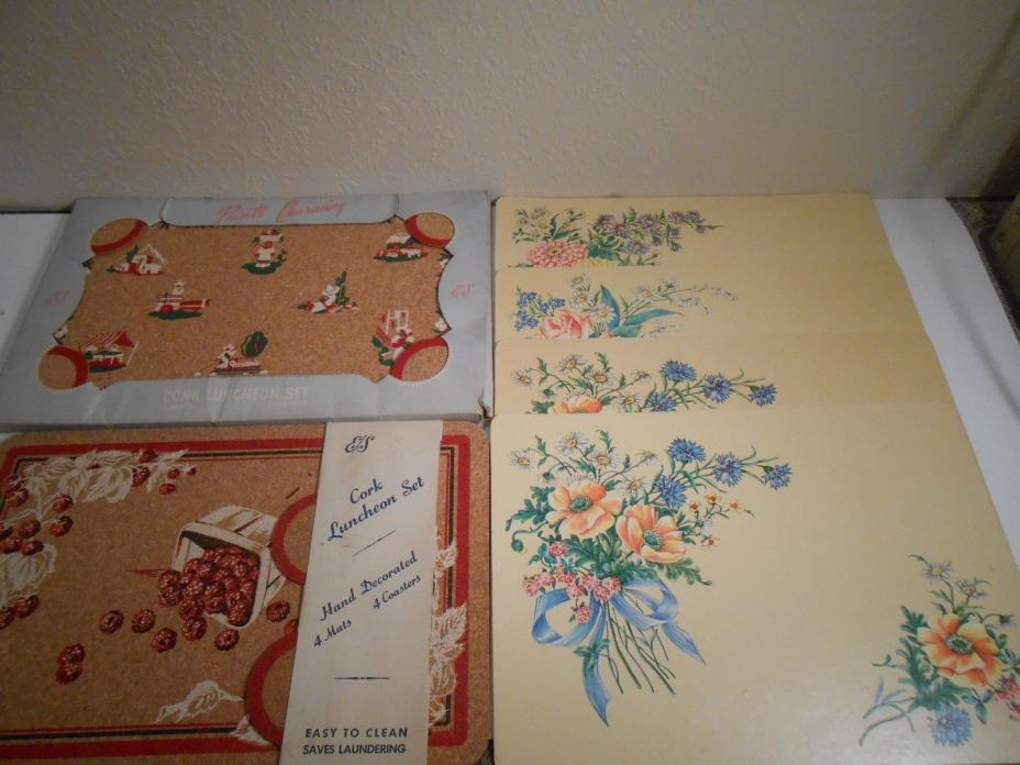 Vintage Luncheon Placemats - 3 Sets