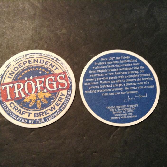 Beer Memorabilia Coaster/Mat TROEGS BREWING CO. Hersey, PA