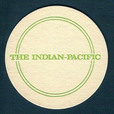 Vintage THE INDIAN-PACIFIC RAILWAY Heavy Paper Drink Coaster - UNUSED