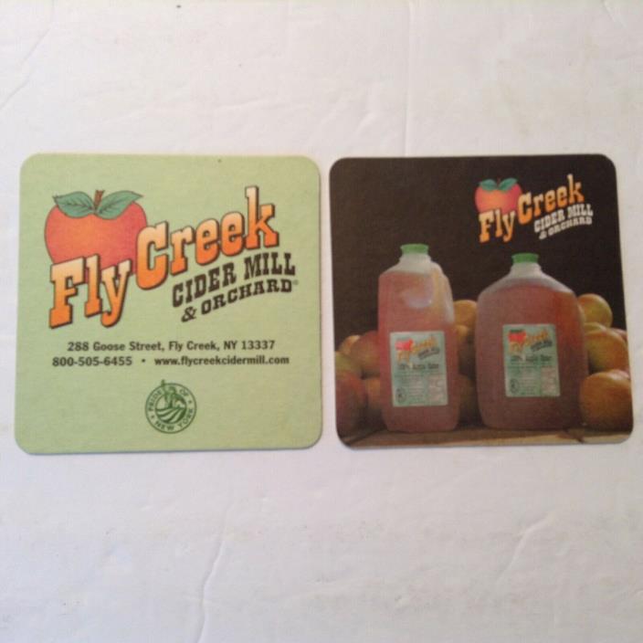 Fly Creek Cider Mill & Orchard Coaster/Mat PRIDE OF NY Fly Creek,NY