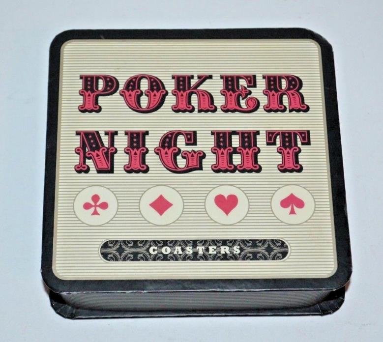 POKER NIGHT COASTERS SET DESIGN BY LAURA PALESE(0408)