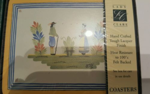 Lady clare coasters set of 6 new in box sealed