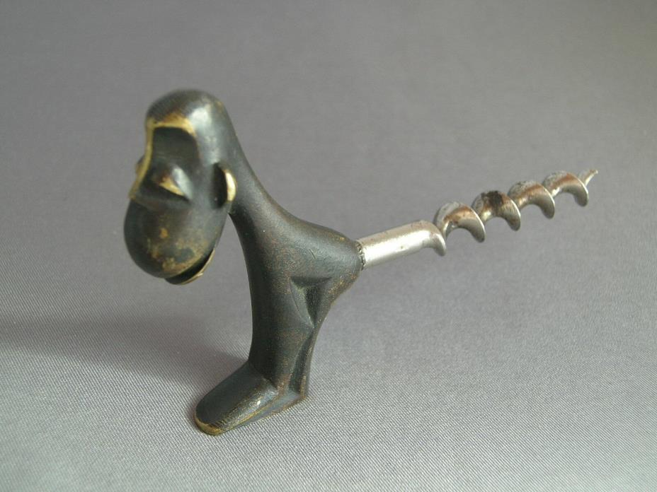 Art Deco Hagenauer Era Bronze Monkey Corkscrew