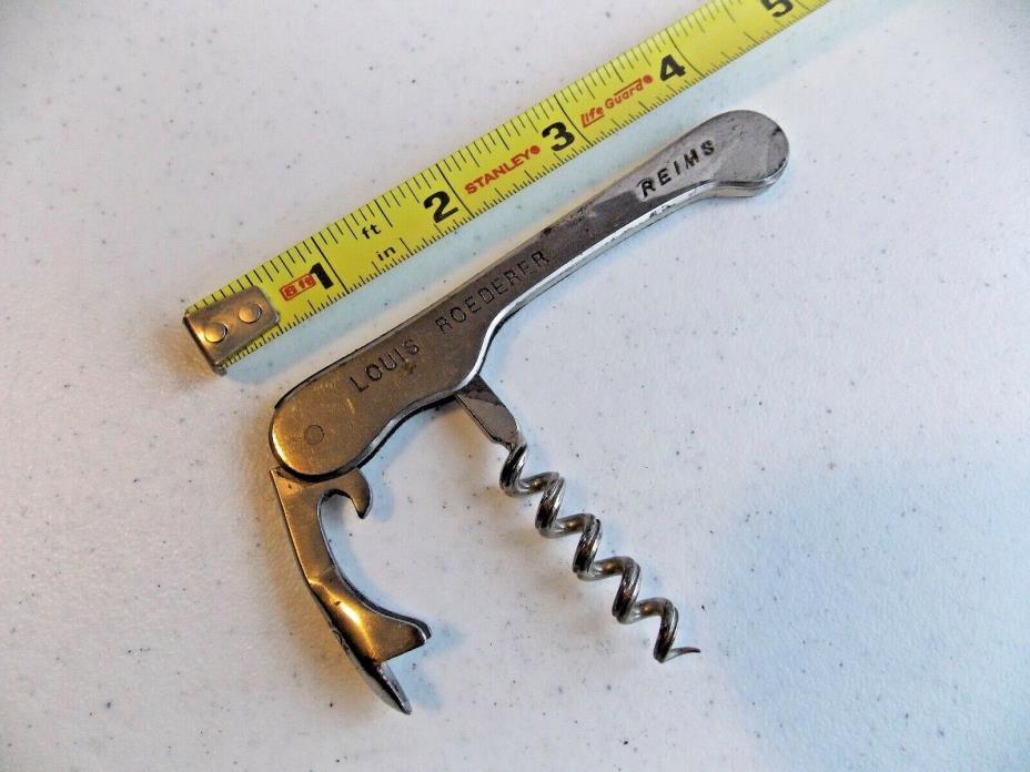 Antique Corkscrew Made In France 92 Louis Roederer Reims Champagne